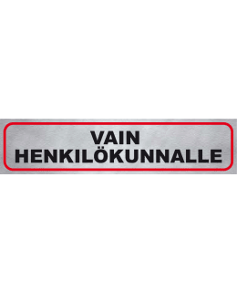 PISLA OPASTETARRA "VAIN HENKILÖKUNNALLE" Main Image