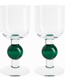 AARIKKA KUPLA VIHREÄ 2KPL VIINILASI Main Image