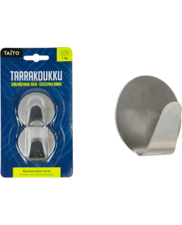 TAITO 2KPL PYÖREÄ TERÄS TARRAKOUKKU Main Image