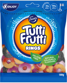 FAZER TUTTI FRUTTI RINGS 180G PUSSI Main Image