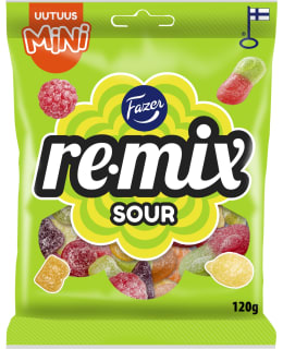 FAZER REMIX MINI SOUR 120 G KARKKIPUSSI Main Image