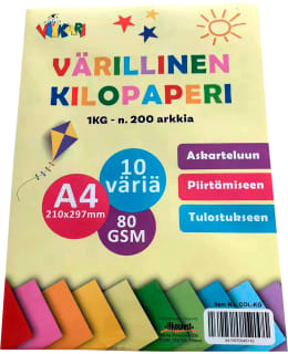 200 ARKKIA VÄRILLINEN A4 KILOPAPERI Main Image