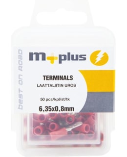 M+ LAATTALIIT 6,3X0,8MM UROS PUN 50KPL Main Image