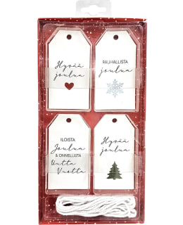 JKP JOULUTEKSTIT VALKOINEN PAKETTIKORTTI Main Image