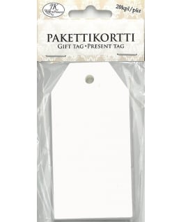 JKP 5X10CM VALKOINEN PAKETTIKORTTI Main Image