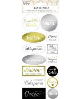 JKP KULTA/HOPEA ONNITTELUT TEKSTITARRA Main Image