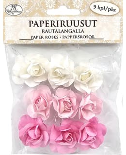 J.K. PRIMECO 9PCS PINK PAPER ROSES Main Image