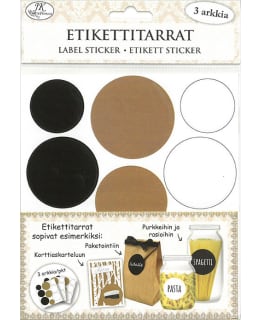 JKP PYÖREÄ UUSIOMUSTA ETIKETTITARRA Main Image