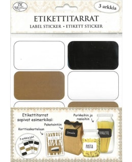 JKP SUORAKULMIO UUSIOMUSTA ETIKETTITARRA Main Image