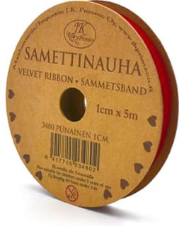 JKP 1CMX5M PUNAINEN SAMETTINAUHA Main Image