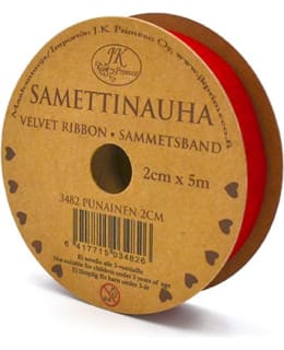 JKP 2CMX5M PUNAINEN SAMETTINAUHA Main Image