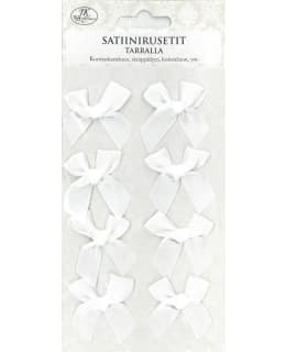 JKP 8KPL VALKOINEN SATIINIRUSETTITARRA Main Image