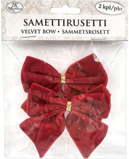 JKP 2 KPL PUNAINEN SAMETTIRUSETTI Main Image