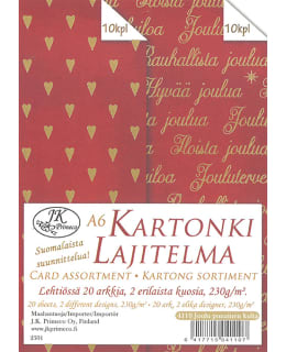 JKP A6 JOULU PUN FOL KARTONKILAJITELMA Main Image