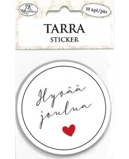 JKP HYVÄÄ JOULUA VALKOINEN 10KPL TARRA Main Image