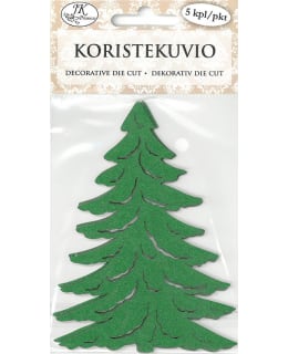 JKP KUUSI VIHREÄ GLIT 5KPL KORISTEKUVIO Main Image