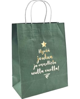JKP HYVÄÄ JOULUA VIHREÄ ISO LAHJAKASSI Main Image