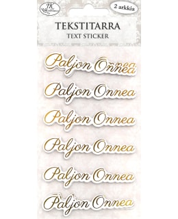 JKP PALJON ONNEA KULTA TEKSTITARRA Main Image