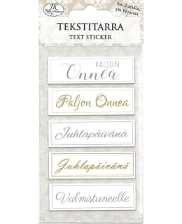 JKP ONNITTELUT KULTA/HOPEA TEKSTITARRA Main Image