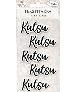 J.K. PRIMECO KUTSU 2 MUSTA TEXT STICKER Main Image