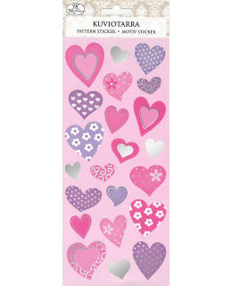 J.K. PRIMECO HEARTS PINK PATTERN STICKER Main Image