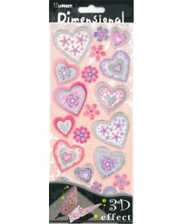 UPIKIT 3D SYDÄMET JA KUKAT TARRA Main Image