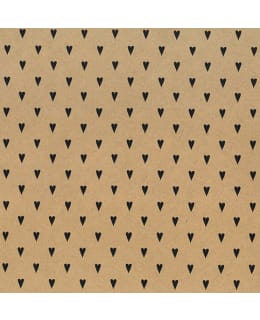 JKP SYDÄMET 5M MUSTA NATURLAHJAPAPERI Main Image