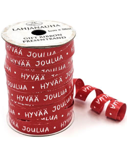 JKP HYVÄÄ JOULUA PUNAINEN LAHJANAUHA Main Image