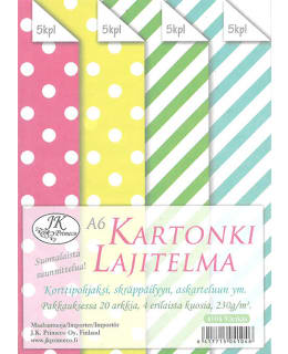 JKP A6 VÄRIKÄS KARTONKILAJITELMA Main Image