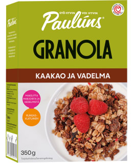 PAULUNS KAAKAO JA VADELMA 350G GRANOLA Main Image