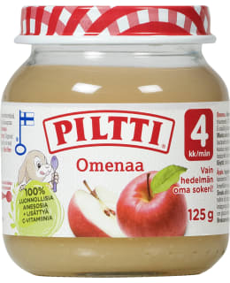 Piltti 125g Apple fruit puree 4 months Main Image
