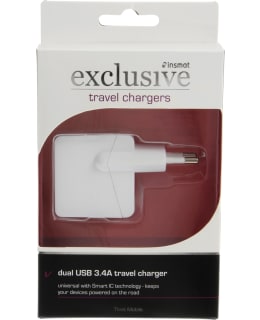 INSMAT 2XUSB VERKKOLATURI 3.4A SMART IC Main Image