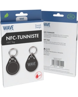 WAVE NFC-TUNNISTEET, 2 KPL, MUSTA Main Image