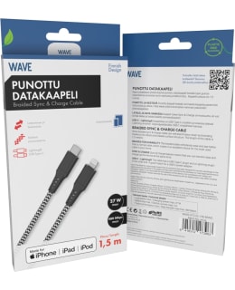 WAVE PUNOTTU 1,5M USB-C-LIGHTNING KAAPEL Main Image