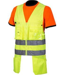 Priha 4029 Lk.2 keltainen huomio riipputaskuliivi Main Image