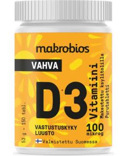 MAKROBIOS D3 APP 150TABL. RAVINTOLISÄ Main Image