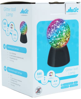 MUSIC GLITTER BALL COLOUR 13CM PALLO Main Image