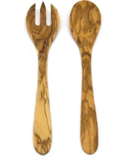 Heirol olive wood 30 cm salad servers Main Image
