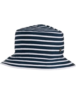 SALON CANNES RIBBON HAT STRIPED DBLUE 59 Main Image