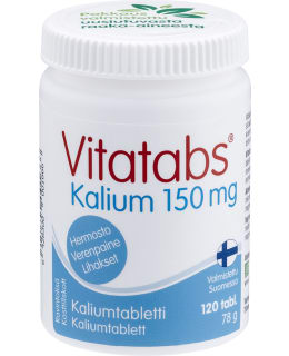 VITATABS KALIUM 120 TABL. RAVINTOLISÄ Main Image