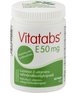 VITATABS E 50MG 60KAPS RAVINTOLISÄ Main Image