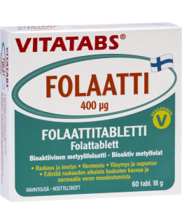 VITABS FOLAATTI 400UG 60TABL RAVINTOLISÄ Main Image