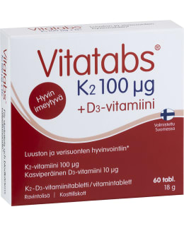 VITATABS K2 100+D3 60TABL VITAMIINITABL Main Image