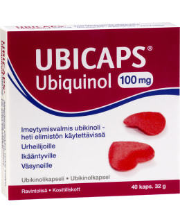 Ubicaps 100 mg Ubiquinol 40 kaps ravintolisä Main Image