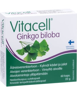 VITACELL GINKGO BILOBA 60KAPS RAVINTOL Main Image
