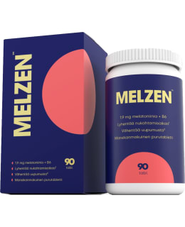 MELZEN® 1,9 mg Melatoniini + B6 Mansikka 90 purutabl. ravintolisä Main Image