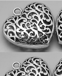 FARNIA 51X50MM ANTIK.HOPEA SYDÄN RIIPUS Main Image