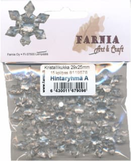 FARNIA 29X25MM 15KPL KRISTALLIKUKKA Main Image