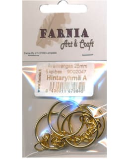 FARNIA 25MM 5KPL MESSINKI AVAINRENGAS Main Image