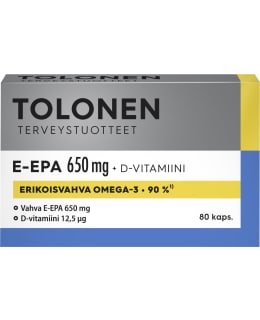 TOLONEN E-EPA 650MG 80KAPS RAV.LISÄ Main Image